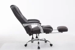 TPFLiving Bürostuhl Pacira Kunstleder Weiß Schwarz Discount