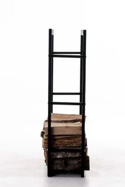 Kaminholzständer Kerry-III 25x60x100 Schwarz ^ TPFLiving Outlet