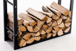 Kaminholzständer Kerry-III 25x60x100 Schwarz ^ TPFLiving Outlet