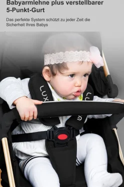 Kombi-Kinderwagen 3in1 Set - Modell Lux 7 Stoff - ^ TPFLiving Best