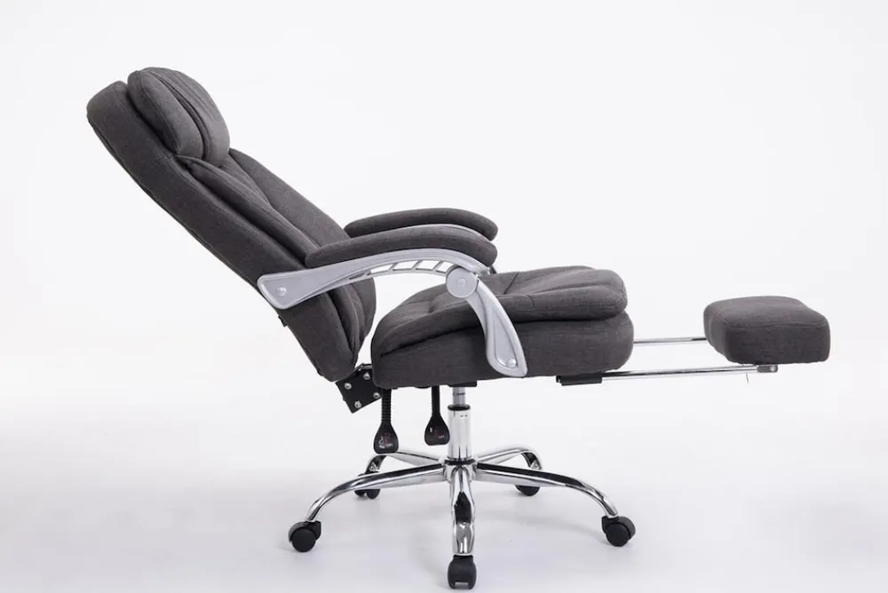 XL Bürostuhl Troja Stoff Grau ^ TPFLiving