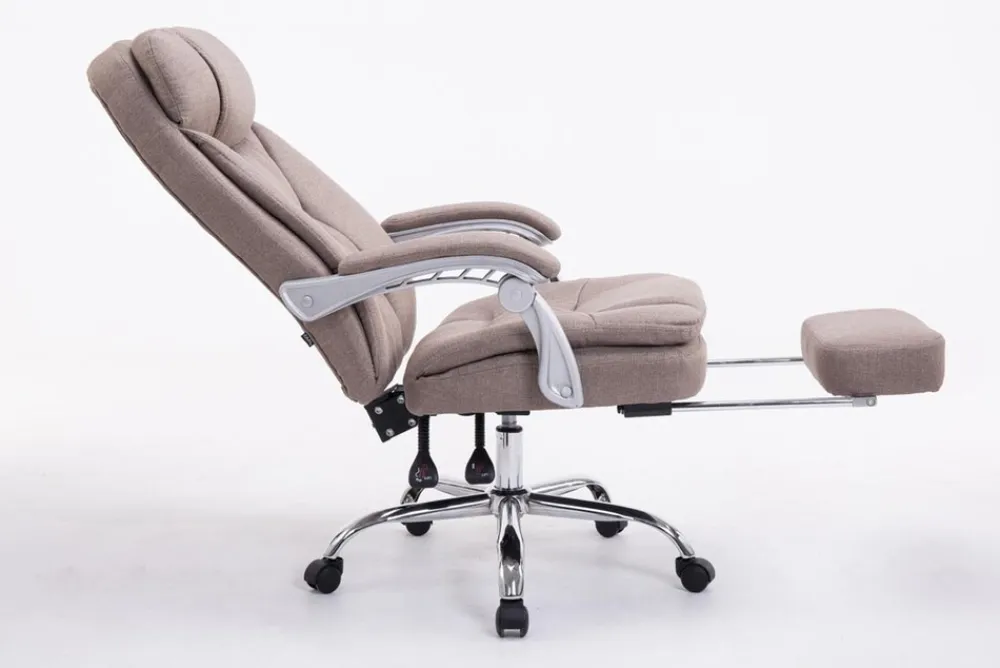 XL Bürostuhl Troja Stoff Grau ^ TPFLiving