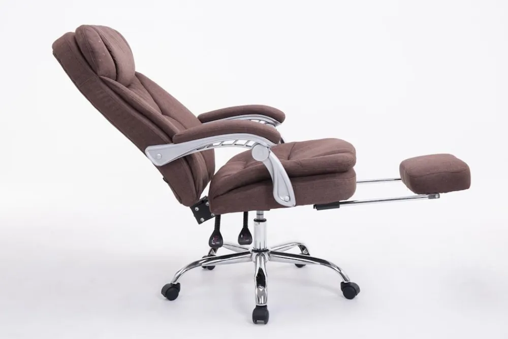 XL Bürostuhl Troja Stoff Grau ^ TPFLiving