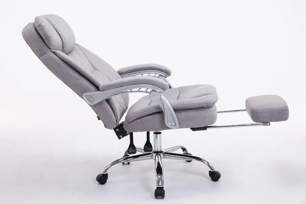 XL Bürostuhl Troja Stoff Grau ^ TPFLiving