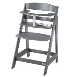 Treppenhochstuhl 'Born Up' Set 2in1 in , inkl. Liegeaufsatz 'Graphite gesteppt' ^ Roba Outlet