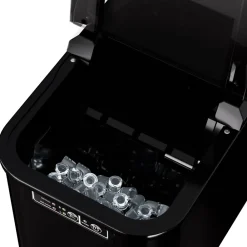 ® Eiswürfelmaschine Eiswürfelbereiter, Ice Maker, 12kg/24h, 2,2 Liter Wassertank, 2 Größen, Selbstreinigung, schwarz ^ Tronitechnik