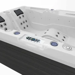® Outdoor Whirlpool Spa ELBA 210cm x 150cm mit Heizung, Hydromassage, Sanitäracryl, Farblicht ^ Tronitechnik Outlet