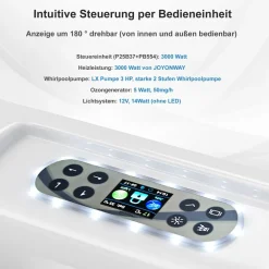 ® Outdoor Whirlpool Spa ELBA 210cm x 150cm mit Heizung, Hydromassage, Sanitäracryl, Farblicht ^ Tronitechnik Outlet