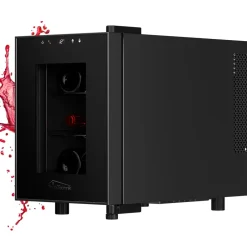 Tronitechnik ® Weinkühlschrank Montpellier, Getränkekühlschrank, Minibar Weinkühler, 17 Liter, 6 Flaschen New