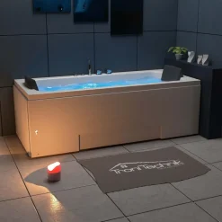 ® Whirlpool Badewanne IOS 170cm x 75cm inkl. Spülfunktion, Hydromassage und Farblichtherapie, Sanitäracryl ^ Tronitechnik Hot
