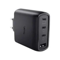 Trust Maxo GaN-USB-Tischladegerät mit 65 W und 4 Anschlüssen, Schwarz (26067, USB-C, USB-A) New