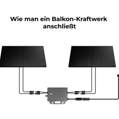 SUNNIVA TSUN Mikro-Wechselrichter 800 W TSOL-MS800 für Balkonkraftwerk, IP67 wetterfest, Plug-&-Play Installation, 2 MPPT, Bluetooth & WIFI, Micro Inverter Outlet