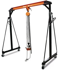 Mobiler Portalkran PK 1 Tragkraft 1 t Hubhähe min. 2200 mm max. 3600 m ^ Unicraft