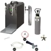 ich-zapfe Untertheken Komplett Set - Zapfanlage, Bierzapfanlage STREAM 50 Bierkoffer, Durchlaufkühler 2-leitig Trockenkühler, bis zu 55 Liter/h - BLACK EDITION, Zapfkopf:ohne,Zapfkopf 2:Korb Clearance