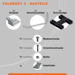Van der Valk ValkBox 3 XL - Balkonkraftwerk Aufständerung für Solarmodul auf Flachdach/Boden Clearance