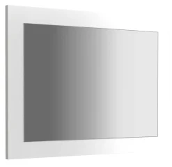 VCM Badspiegel | Hängespiegel | modernes Design | Maße ca. H. 45 x B. 60 x T. 2 cm | Wandspiegel – Malira Weiß Outlet
