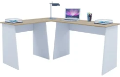 Computertisch | Eckschreibtisch | Maße Gesamtset ca. H. 74 x B. 135 x T. 105 cm | stylische Seitenteile | Schreibtisch – Masola ^ VCM Clearance