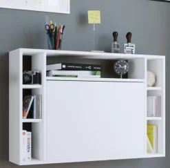 Computertisch hängend | Klapptisch | Wandschreibtisch | Maße ca. H. 60 x B. 90 x T. 20 cm | Schreibtisch - Wandila ^ VCM