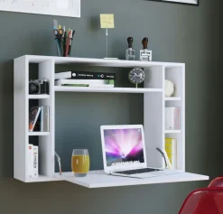 Computertisch hängend | Klapptisch | Wandschreibtisch | Maße ca. H. 60 x B. 90 x T. 20 cm | Schreibtisch - Wandila ^ VCM
