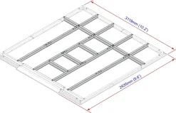 VCM Duramax Metall-Unterkonstruktion Bodenrahmen 294 x 312 ^ DURAMAXX Outlet