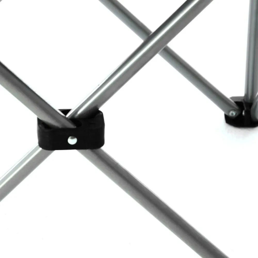 2er Set Campingstuhl Faltstuhl Angelstuhl | grau | Armlehne mit Getränkehalter | Maße H. 90x B.47x L. 47 cm ^ VCM Discount