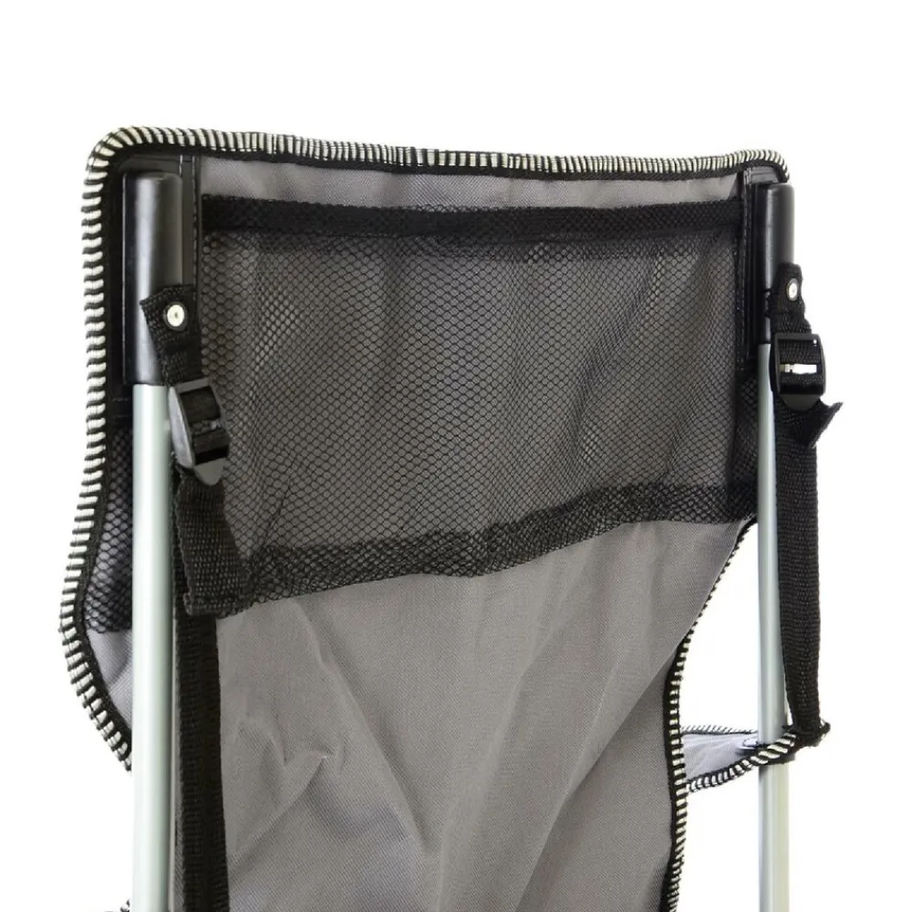2er Set Campingstuhl Faltstuhl Angelstuhl | grau | Armlehne mit Getränkehalter | Maße H. 90x B.47x L. 47 cm ^ VCM Discount