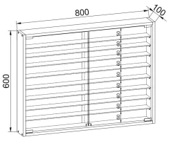 Glasvitrine hängend | Vitrine Glas mit ESG-Sicherheitsglas | Maße: H. 60 x B. 80 x T. 10 cm | Hängevitrine Glas | Modern und platzsparend | Glas Vitrinenschrank - Mandosa XXL ^ VCM New