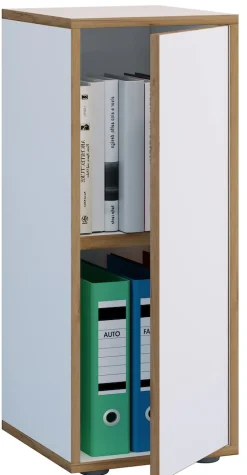Holz Büroschrank Ordner Aktenschrank Büromöbel Schrank Salia 2-fach Breite 30 cm Drehtür ^ VCM Clearance