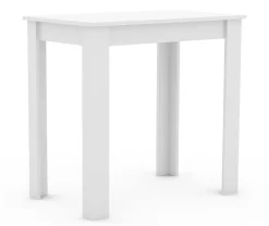VCM Holz Esstisch | H. 76 x B. 80 x T. 50 cm | Küchentisch Speisetisch Tisch Esal Weiß Hot