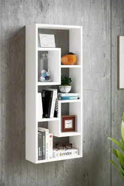 Holzregal hängend | platzsparendes Regal | Maße: H. 92 x B. 36 x T. 15 cm | Elegantes Regal hängend | Aufbewahrungsregal | Bücherregal | Wandboard - Vilota ^ VCM Best