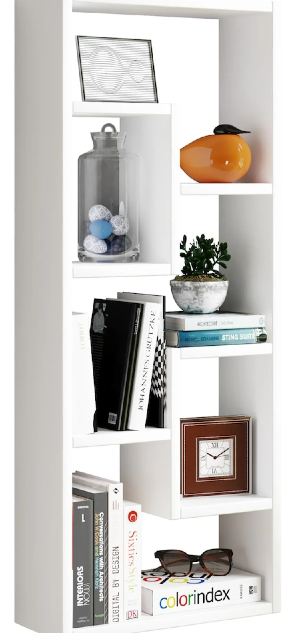 Holzregal hängend | platzsparendes Regal | Maße: H. 92 x B. 36 x T. 15 cm | Elegantes Regal hängend | Aufbewahrungsregal | Bücherregal | Wandboard - Vilota ^ VCM Best
