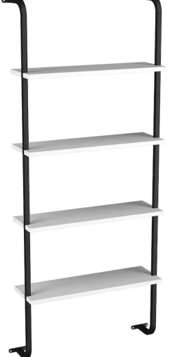 Holzregal hängend | platzsparendes Regal | Maße:  H. 150 x B. 64 x T. 20 cm | Elegantes Regal hängend | Aufbewahrungsregal | Bücherregal | Wandboard - Insasi 4 ^ VCM