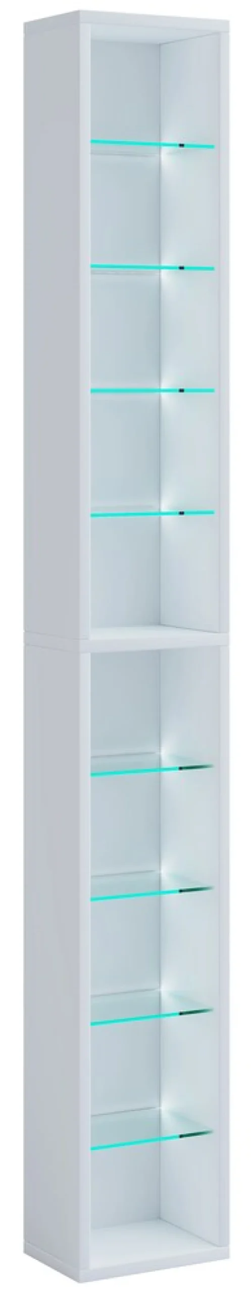 VCM Holzregal hängend | platzsparendes Regal | Maße: H. 152 x B. 21 x T. 14 cm | Elegantes Regal hängend | Aufbewahrungsregal | Bücherregal | Wandregal - Rasato XL Weiß Outlet