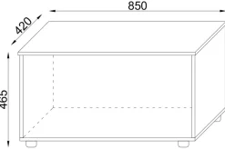 Holztruhe | Maße ca. H. 49 x B. 82 x T. 44 cm |Kiste für flexiblen Einsatz in allen Wohnräumen | Aufbewahrungsbox | Kiste - Bendola ^ VCM New