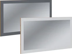 VCM Holz Wandspiegel | für Badezimmer oder Flur geeignet | Maße: H. 45 x B. 80 x T. 2 cm - Salia Weiß Outlet