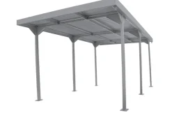 DURAMAXX VCM Metall Carport 543x 287 | Autoüberdachung | offene Auto Garage | H. 233 x B. 287 x T. 543 cm | Garagenüberdachung Silber Clearance