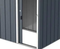DURAMAXX VCM Metall Gartenhaus 262x234 Geräteschuppen Garten Gerätehaus Schiebetüren, H. 191 x B. 262 x T. 234 cm, Metall Anthrazit Best
