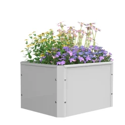 Metall Hochbeet 50x40x30 cm, rechteckiger Pflanzkasten für Balkon Terrasse Garten, Blumenkasten mit und auch ohne Boden nutzbar, Balora M ^ VCM Sale