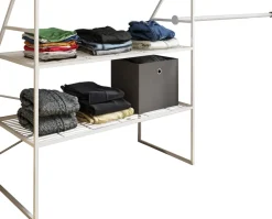VCM Metall Kleiderschrank |offener Schrank | begehbarer |Dachschrägen Regal | Maße ca. B. 100 x H. 100 x T. 50 cm - Disal Weiß Sale