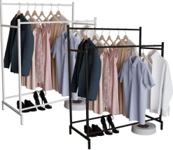 Metall Kleiderschrank | offener Schrank | begehbarer | Kleiderständer| Maße ca. H. 136 x B. 103 x T. 52 cm- Labol L ^ VCM Outlet