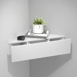 Nachtschrank | Wandschublade | Wandboard | Eckregal |Nachttisch | Maße ca. H. 15 x B. 60 x T. 43 cm - Usal S ^ VCM Hot