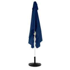 VCM Sonnenschirm eckig | Maße ca. 2x3 m | Schirm mit Kurbel | Rechteckschirm | Sonnenschutz | Blau
