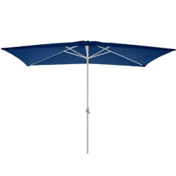 VCM Sonnenschirm eckig | Maße ca. 2x3 m | Schirm mit Kurbel | Rechteckschirm | Sonnenschutz | Blau