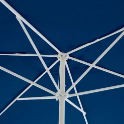 VCM Sonnenschirm eckig | Maße ca. 2x3 m | Schirm mit Kurbel | Rechteckschirm | Sonnenschutz | Blau