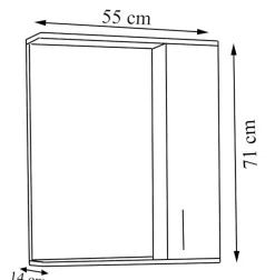 VCM 4-tlg. Waschplatz | Waschtisch Unterschrank 55 cm | Badmöbel Set mit Waschbecken Hochschrank Spiegelschrank | Schublade | Komplettset Lisalo L weiß Clearance