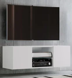 VCM TV Möbel | Wandboard | Lowboard hängend | Maße H. 40 x B. 95 x T. 36 cm | Wandschrank - Jusa Weiß Sale