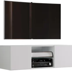 VCM TV Möbel | Wandboard | Lowboard hängend | Maße H. 40 x B. 95 x T. 36 cm | Wandschrank - Jusa Weiß Sale