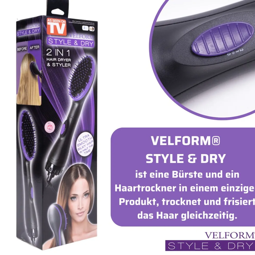 ® Warmluftbürste zum Glätten Style & Dry ^ Velform Outlet