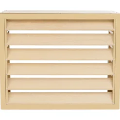 MCW Verkleidung für Klimaanlage/Wärmetauscher -O43, Abdeckung Schutzgitter, Metall 73x97x38cm ~ Eiche-Optik New