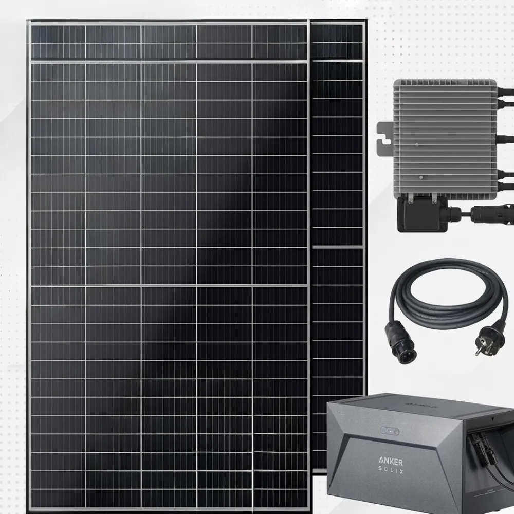 Veska ® Balkonkraftwerk 830W/600 mit Upgradefunktion auf 800W und 1,6 kWh Batteriespeicher Sale